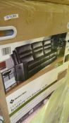 pallet of media fireplace and Easton weather reclining sofa