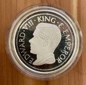 1936 Edward VIII Silver Fantasy Crown, Straits Settlement Silver coin
