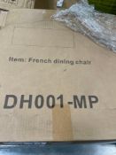 (1) Pallet- Dining chairs, French dining chairs