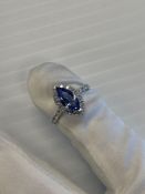 Sapphire and diamond ring 18 carat