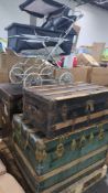 antique trunks and carriage