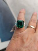 ultra rare almost 13 carat natural emerald with diamonds and GIA report
