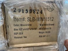 top pallet: solid strand mineral gray SLB-MIN11512& bottom pallet: solid strand charcoal CSWSH11512