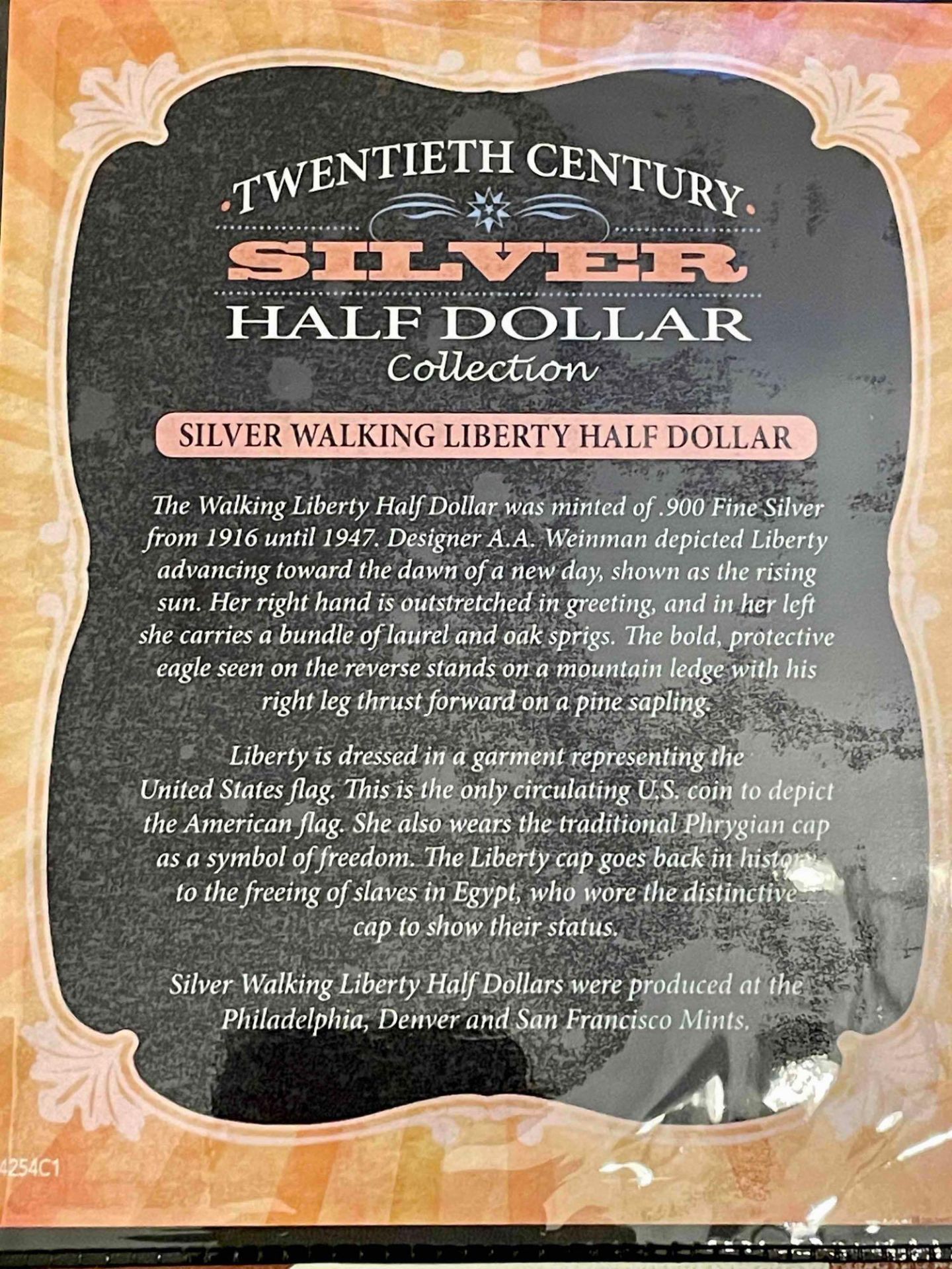 Silver Walking Liberty Half Dollars: 1942,1943, 1945 XF40, Silver Barber Half Dollar 1909, and 1927 - Image 2 of 12