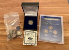 Indian Head Pennies: 1859 Copper/nickel cent w/COA, Rare Coin Collectors Club, 32 Misc Indian Head c