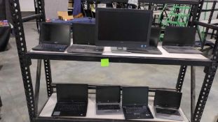 Rolling rack of computers: Dell, HP , used