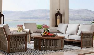 Monterey collection 4 piece seating set appears to be complete armchair midtown slate and keter Chas