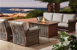 (1) Pallet- Monterrey Collection 4-Piece Deep Seating with Fire table