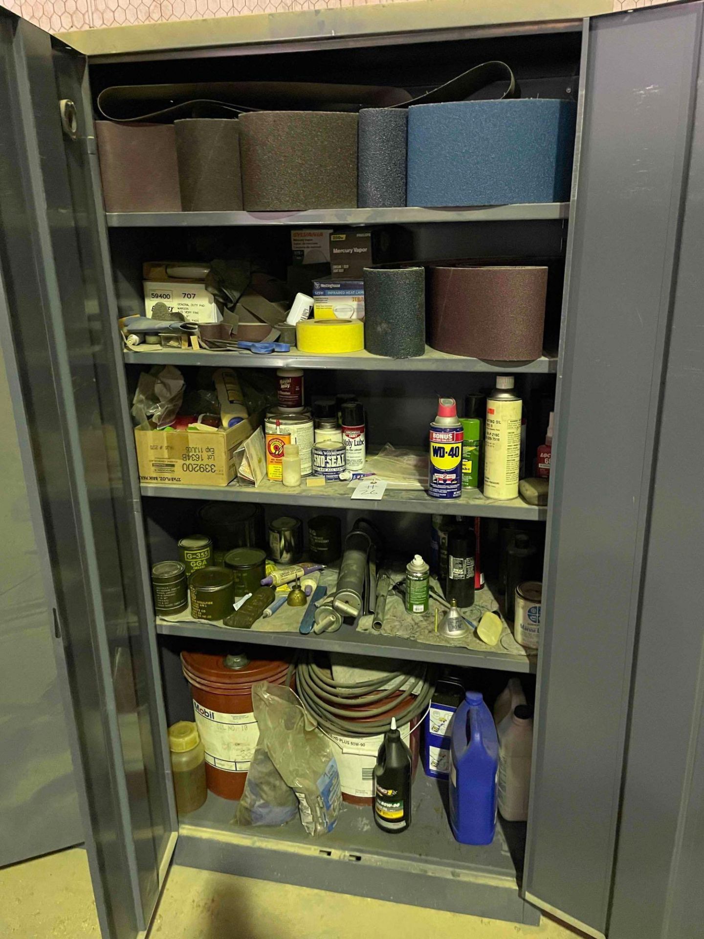 cabinet with contents