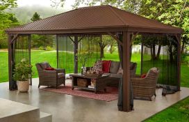 (1) Pallet- 12x16 Alameda Hardtop Gazebo, chaise, furniture and more