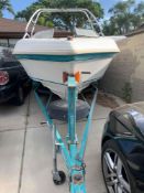 1996 23 Foot Rinker 232 Captiva Boat and Trailer: This boat is non-running, the engine has vapor loc