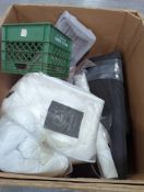 (1) GL- Crate, blind, mattress topper, luggage, and more
