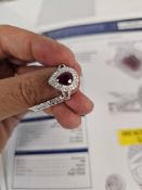 Jewelry: Platinum Natural and Ruby Ring