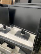 top rack proximately 8 dell monitors with stands