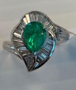 Columbian Emerald and Diamond Ring