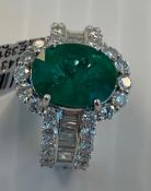 Emerald and Diamond Ring 5.14 cts Emerald and 2.62 ctw diamonds