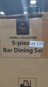 Pallet- Powell Collection 5-piece Bar Dining Complete Set
