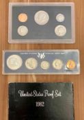 1985 Proof Set, 1966 Proof set, 1982 Proof Set, World War II Obsolete COin Collection, Visible P Min