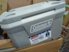 GL- Coleman cooler, Bed frame, shovels, food conatiner, rug, wood vent and more