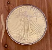 2003 Giant Half-Pound Golden Eagle With Box / COA Pure Silver (8.oz), 24k Gold layered