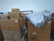 2 GL- large bus cart, cushion, storage trays, lids, toilet seat, and more