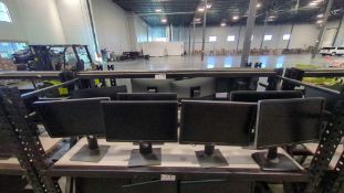 8 Dell monitors on stands