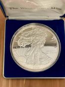 Rare 2002 Giant Silver Eagle w/COA, 1 oz