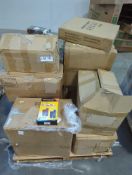 Pallet- sparkle pvc roll, gap covers, folding cart, shoes, wire trackers and more