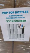Pop-Top Bottles, 60 dram ( white) pill/medicine bottles