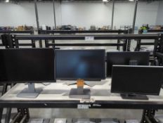 6 Dell Monitors on stands
