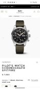 IWC IW387901 Pilots chronograph watch. with two new extra straps. black and khaki tan iwc OEM straps