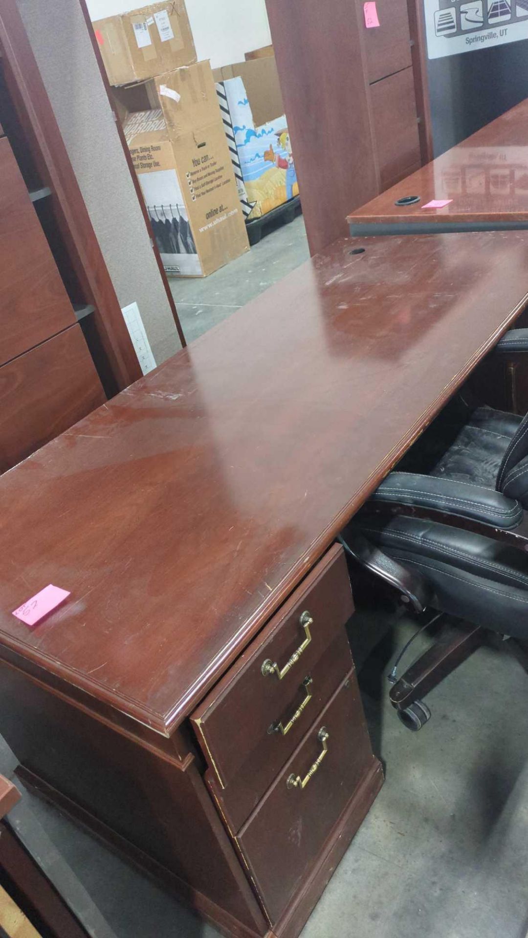 ***back at our warehouse*** mega Office furniture lot. desks, chairs, filing cabinets, trees and mor - Image 8 of 12