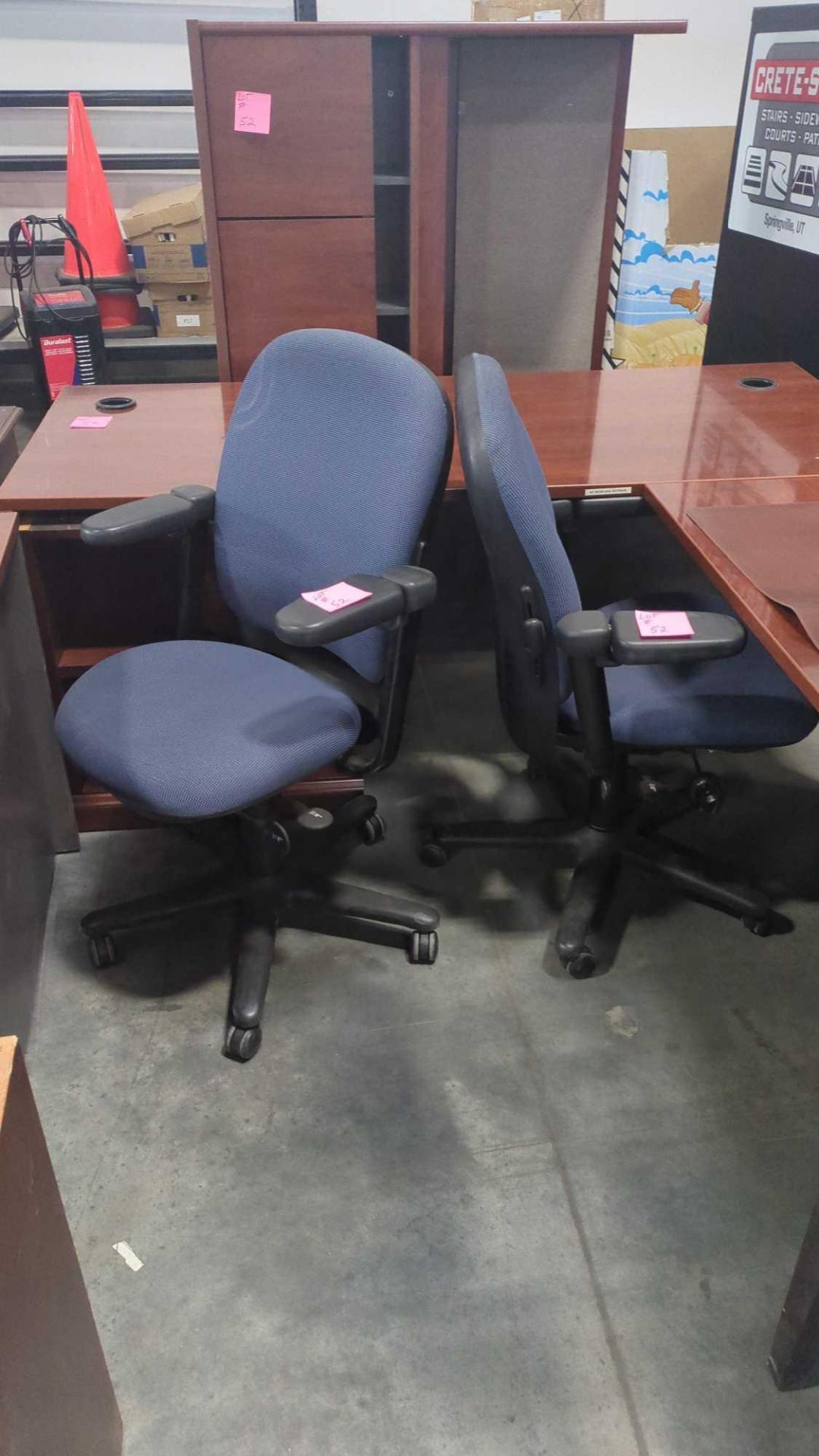 ***back at our warehouse*** mega Office furniture lot. desks, chairs, filing cabinets, trees and mor - Image 10 of 12