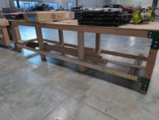 Shop table with vice and grinder table 12x3