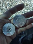 2 Canadian 1.5 oz Grizzly Bear Coins
