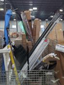 Wire bin- rolled wire, fence piles, stair stringers and more