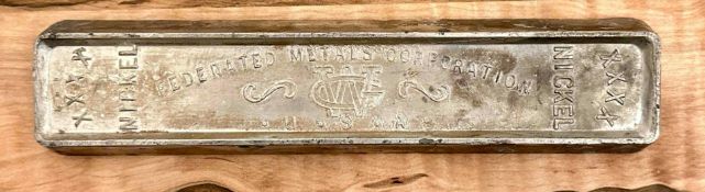 Vintage Federated Metals Corporation XXXX Nickel bar