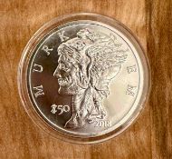 2- 2018 Murk Diem 50 Zombucks 1 oz .999 Fine Silver Currency Of The Apocalypse