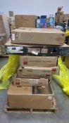 Pallet- Shelving, Sun lounger, Keter box, Air fryer, H2GO, ornament and more