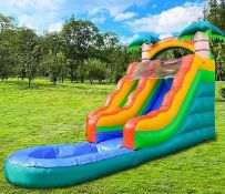 Commercial Grade Inflatable Jungle Slide 14.9 ft tall, with travel/storage case