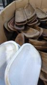 GL wooden type bowls and trays and other items