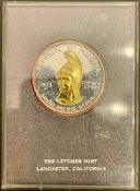 1973 Minvera Goddess $35 Proof Silver/ 24K Gold