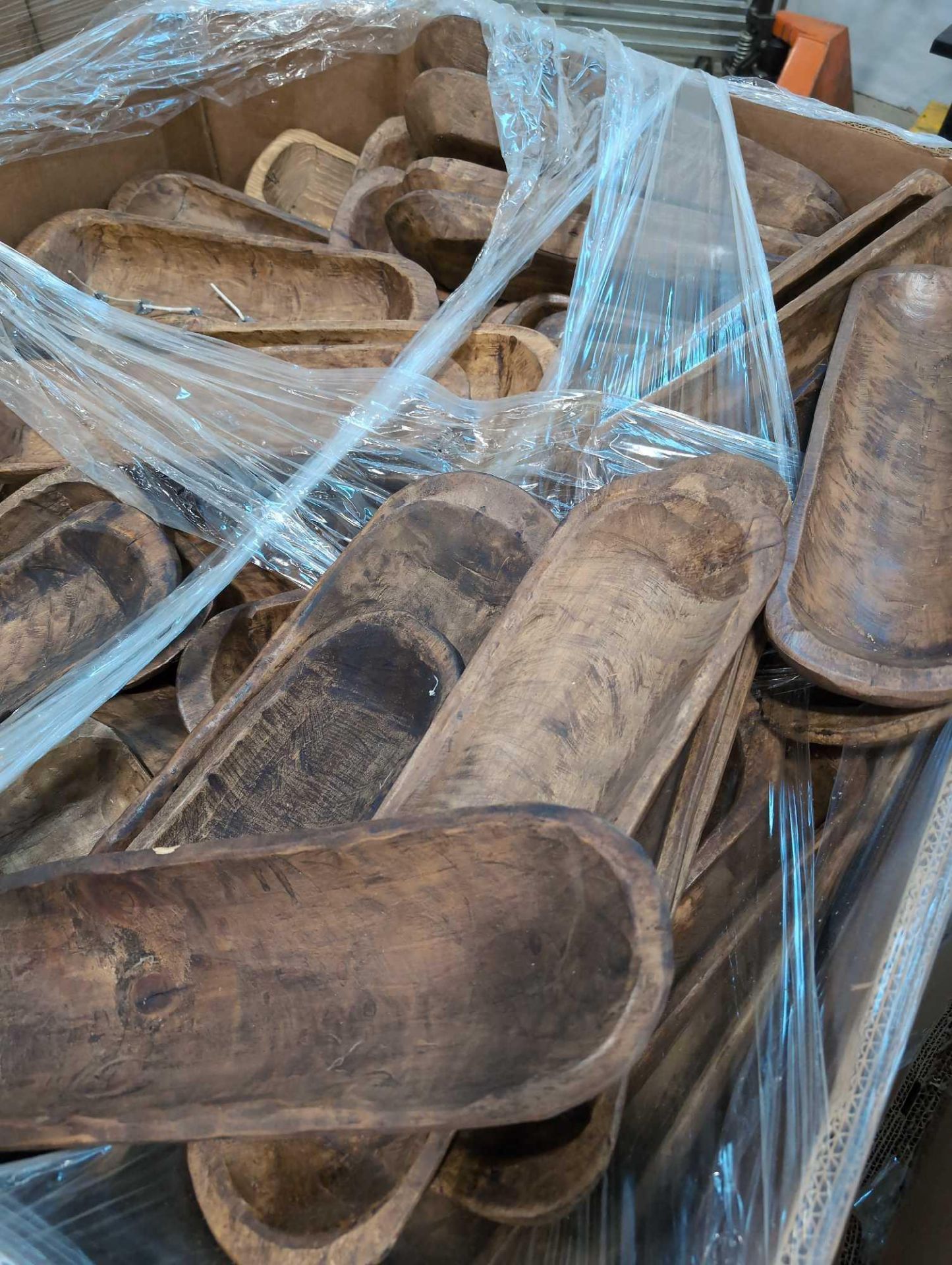 GL- Wood Long bowls, possibly for candles - Image 5 of 5