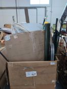 GL0 Metal fence poles, ladder, pole cover, weight bars and more