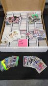 Large box of baseball cards, varying years