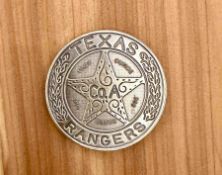 Texas Ranger Badge 1 Troy oz pure silver (Antique Finish)