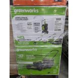 greenworks 20-in cordless push mower two of them TV oversized recliner chair and more