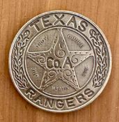 Texas Ranger Badge 1 Troy oz pure silver (Antique Finish)