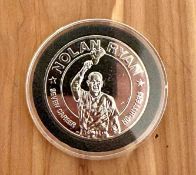 Baseball Coins: Silver Nolan Ryan and Reggie Jackson 1 Dollar Republic of Liberia Coins