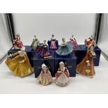 Collection of Eleven Royal Doulton Lady Figurines.